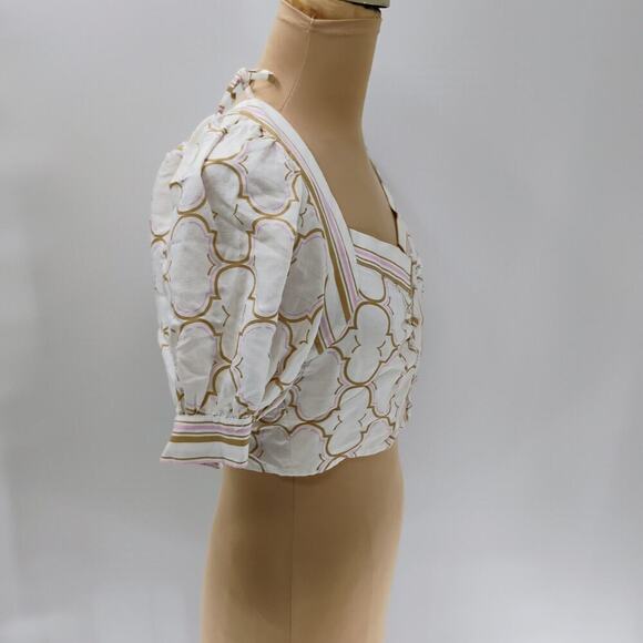 Suncoo Paris White Cropped blouse new with tags lutece blouse - Picture 8 of 15